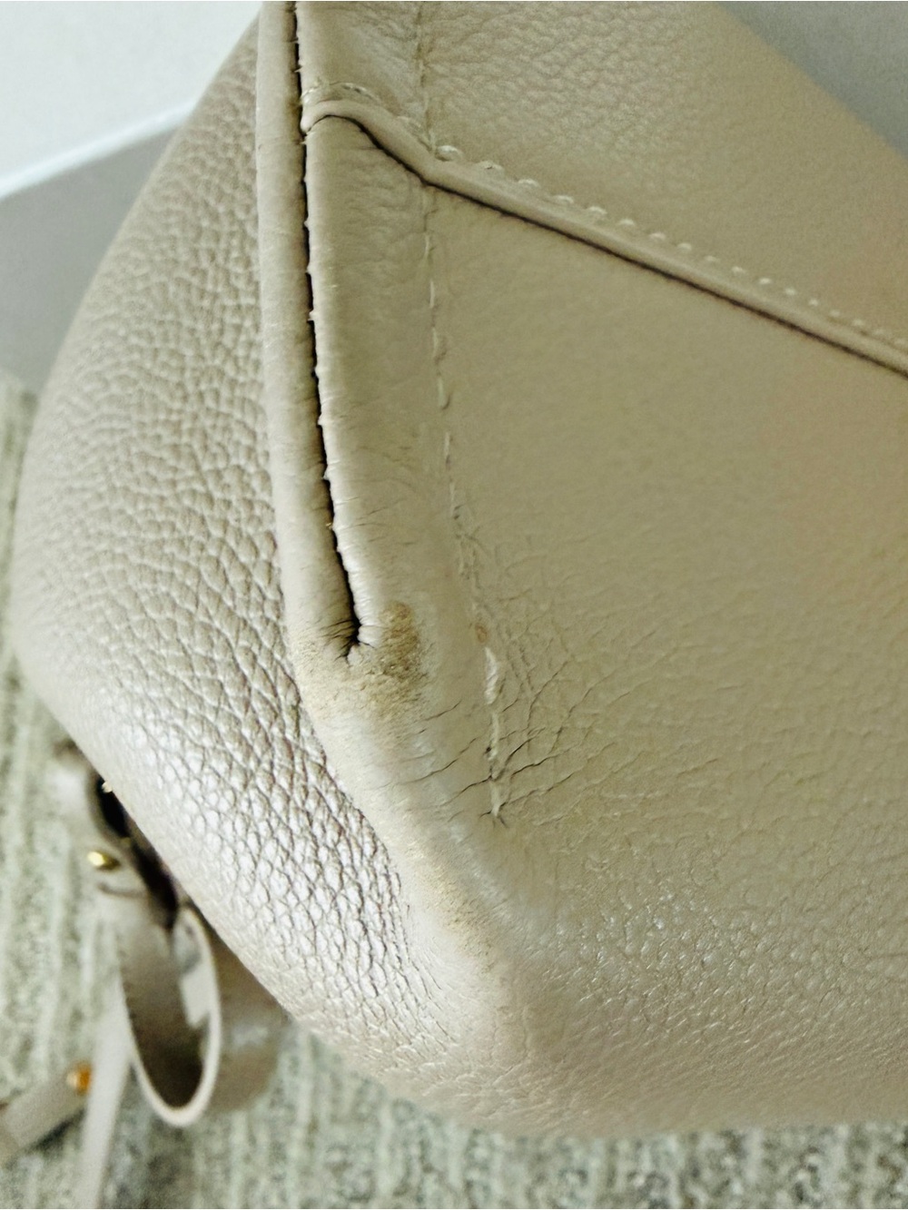 Polene Numero Neuf Mini in Textured Taupe - Picture 12 of 13